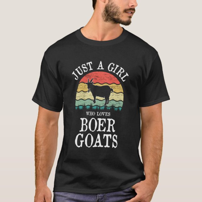 Just A Girl Who Loves Boer Goats Gift T-Shirt (Front)