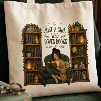 Just a Girl Who Loves Books Cosy Reader Tote Bag