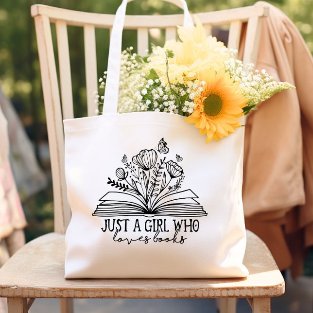 Just A Girl Who Loves Books Tote Bag (Creator Uploaded)