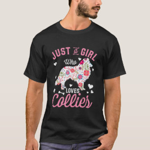 Just A Girl Who Loves Border Collie For Dog T-Shirt
