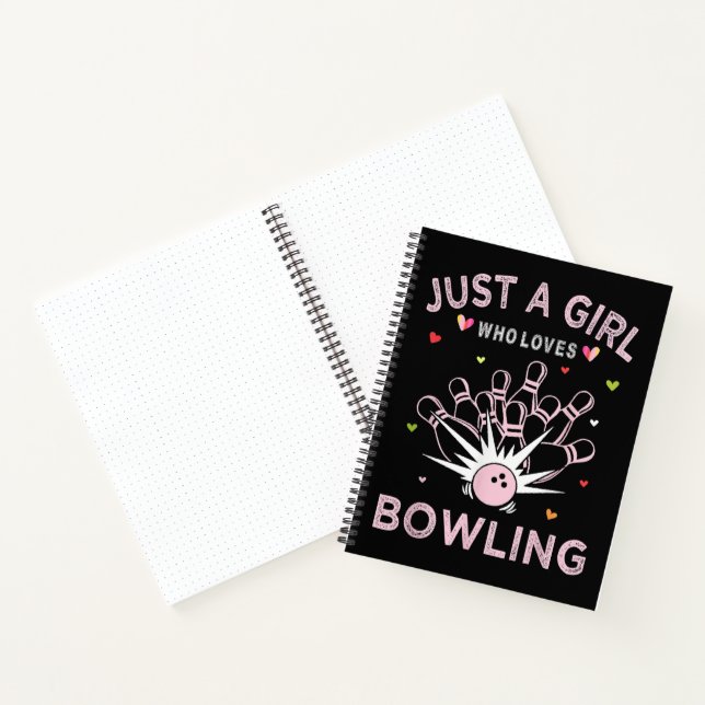 Just A Girl Who Loves Bowling Notebook (Inside)