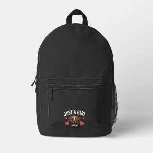 Just a girl who loves Boxers Printed Backpack