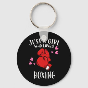 Just A Girl Who Loves Boxing Boxing Girls Boxer Key Ring