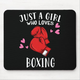 Just A Girl Who Loves Boxing Boxing Girls Boxer  Mouse Pad