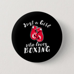Just A Girl Who Loves Boxing Girls Boxing 6 Cm Round Badge