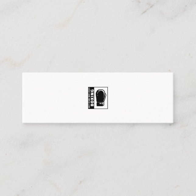 just a girl who loves boxing mini business card (Front)