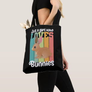 Just a Girl who loves Bunnies Easter Bunny Cute Tote Bag