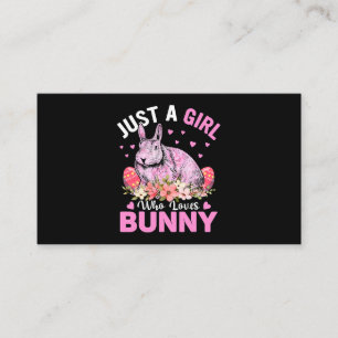 Just A Girl Who Loves Bunnies Easter Day Chocolate Business Card