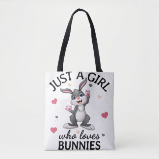 Just a Girl Who Loves bunnies Gift Tote Bag