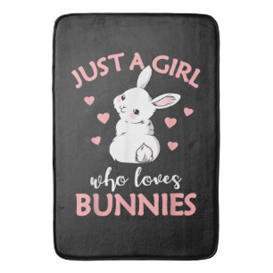 Just A Girl Who Loves Bunnies Rabbit Bath Mat