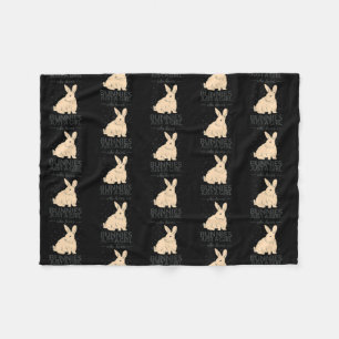 Just A Girl Who Loves Bunnies Rabbit  Fleece Blanket