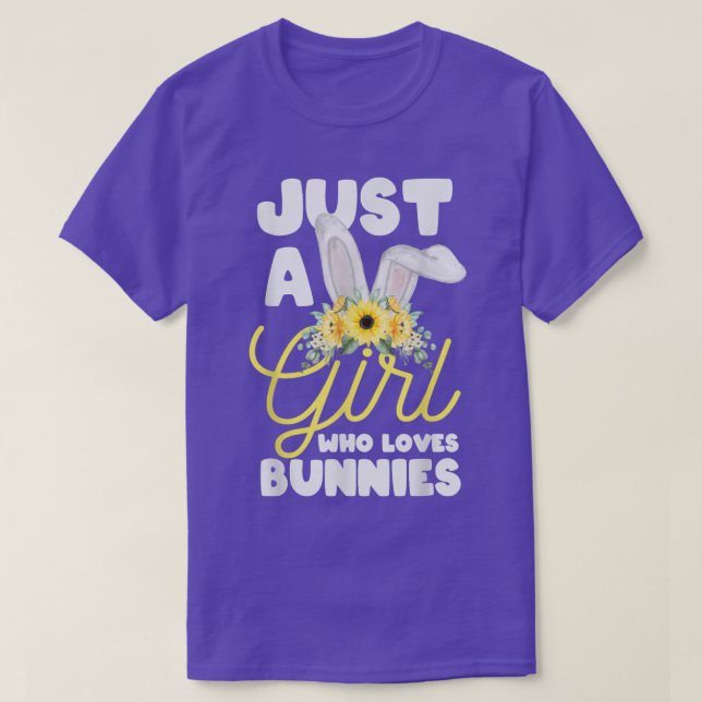 Just A Girl Who Loves Bunnies  Rabbit Lover Zookee T-Shirt (Design Front)