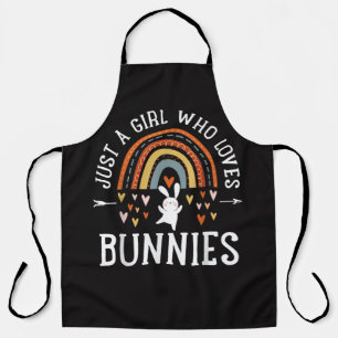 Just A Girl Who Loves Bunnies Rainbow Apron