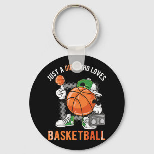 Just A Girl Who Loves Bysketbyll 1 Key Ring