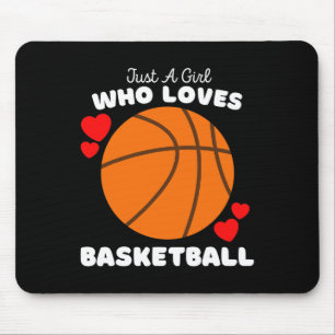 Just A Girl Who Loves Bysketbyll - Cute Girls Bysk Mouse Pad