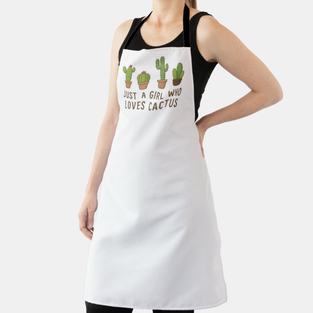 Just a Girl Who Loves Cactus  Apron (Insitu)