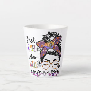 Just a Girl Who Loves Camp-o-ween – Halloween Camp Latte Mug