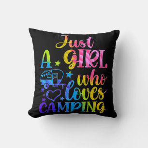 Just A Girl Who Loves Camping Cushion