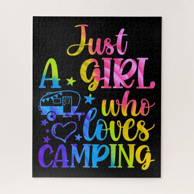 Just A Girl Who Loves Camping    Jigsaw Puzzle (Vertical)