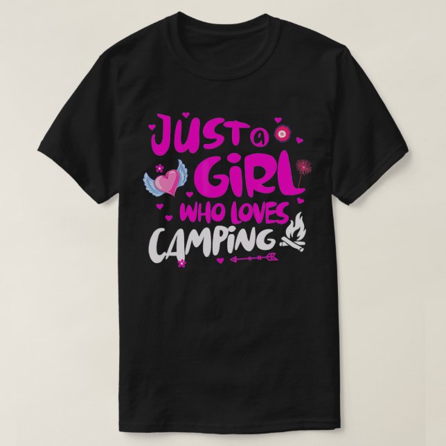 Just a Girl Who Loves Camping  T-Shirt (Design Front)