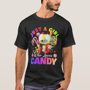 Just A Girl Who Loves Candy Lollipop Sweet Tester T-Shirt