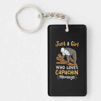 Just A Girl Who Loves Capuchin Monkeys Key Ring