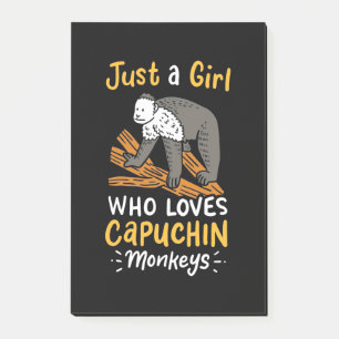 Just A Girl Who Loves Capuchin Monkeys Post-it Notes