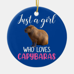 Just a girl who loves capybara capybara ceramic ornament