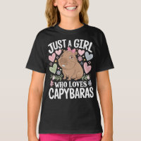 Just a Girl Who Loves Capybaras Cute Rodent Women