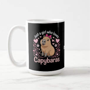 Just a Girl Who Loves Capybaras Funny Cute Gift Coffee Mug