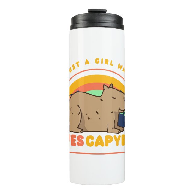 Just a Girl Who Loves Capybaras Thermal Tumbler (Front)