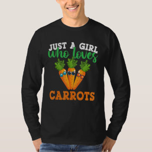 Just A Girl Who Loves Carrots Vegetable Vegan T-Shirt