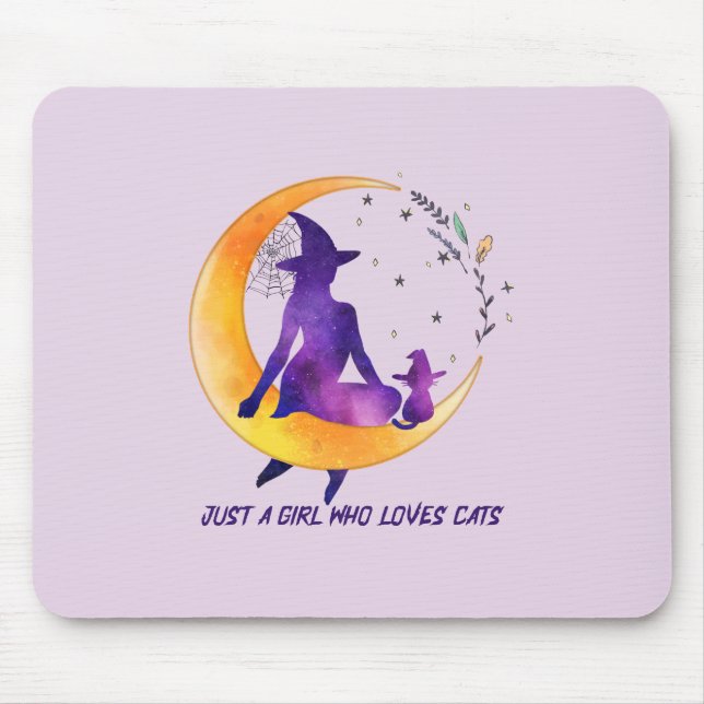 Just A Girl Who Loves Cat Mouse Pad (Front)