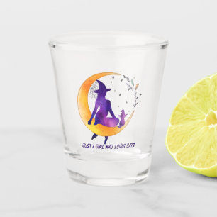 Just A Girl Who Loves Cat Shot Glass