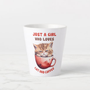 Just a Girl Who Loves Cats and Coffee (2) Latte Mug