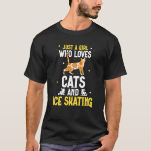 Just a girl who loves cats and ice skating Figure  T-Shirt