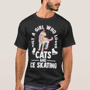 Just a girl who loves cats and ice skating Figure T-Shirt