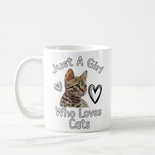 Just A Girl Who Loves Cats, Cat Lover Coffee Mug