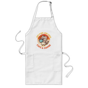 Just A Girl Who Loves Cats & Coffee Long Apron