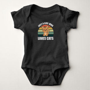 Just A Girl Who Loves Cats Cute Animals Cats Baby Bodysuit