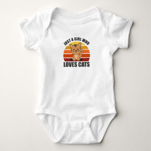 Just A Girl Who Loves Cats Cute Animals Cats Baby Bodysuit