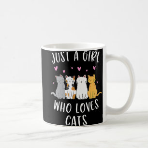 Just A Girl Who Loves Cats Cute Cat Lover Coffee Mug
