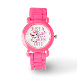 Just A Girl Who Loves Cats - Cute Cat Lover Gifts Watch