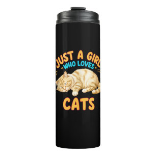 Just A Girl Who Loves Cats Cute Kitty Lover Kid To Thermal Tumbler