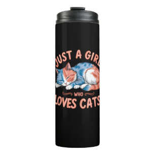 Just A Girl Who Loves Cats Cute Kitty Lover Kid To Thermal Tumbler