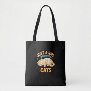 Just A Girl Who Loves Cats Cute Kitty Lover Kid To Tote Bag