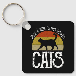 Just A Girl Who Loves Cats Key Ring