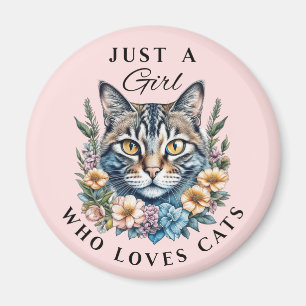 Just a Girl Who Loves Cats Magnet