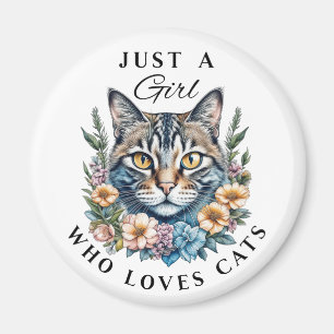 Just a Girl Who Loves Cats Magnet