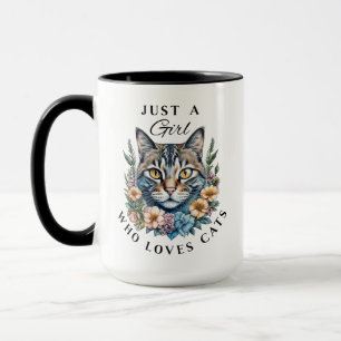 Just a Girl Who Loves Cats Personalised Mug